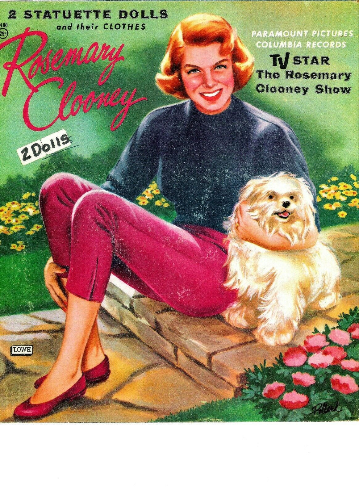 VINTAGE UNCUT 1959 ROSEMARY CLOONEY PAPER DOLLS1 REPRODUCTIONFOLDER