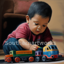  A Boy and a Train, Wall Art #4 OF 4 in this collection - $1.99