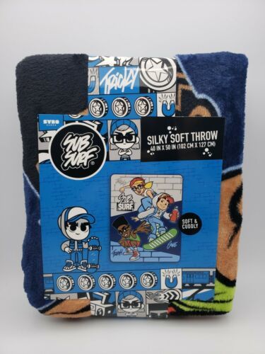 Sub Surf Silky Soft Throw Blanket 40" X 50"  Video Game Skate Graffiti Subway - $13.85