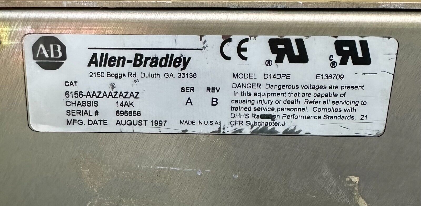 Allen Bradley 6156-AAZAAZAZAZ /A Industrial and 50 similar items