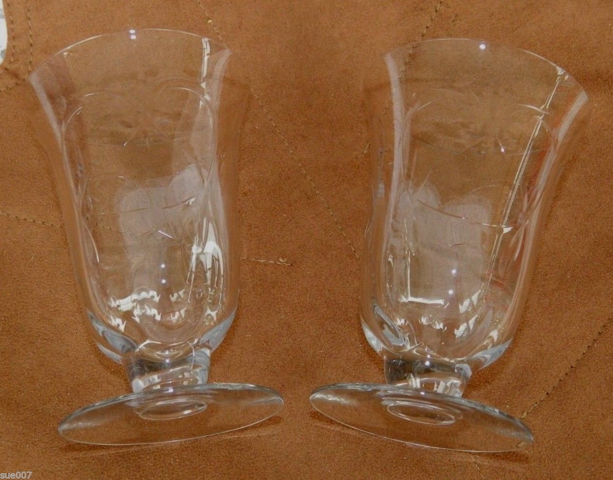 4 Vintage Tiffin Franciscan Crystal Footed Parfait Juice Glasses ...