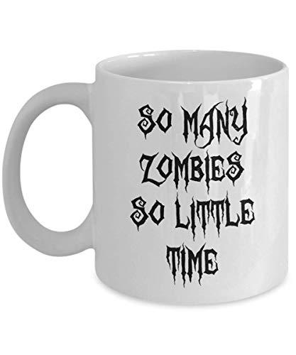 PixiDoodle So Many Zombies So Little Time - Zombie Hunter Coffee Mug (11 oz, Whi