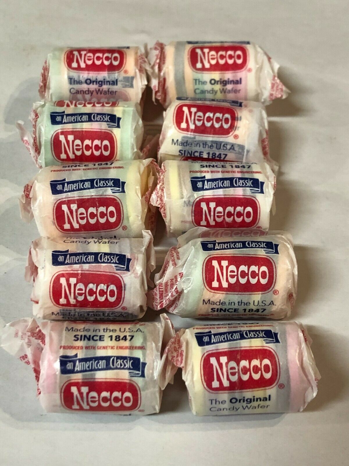 Necco Candy Original Recipe Flavor Mini Wafer Rolls 10 Count - Other Sweets