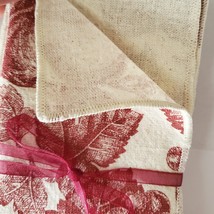 Cloth Napkins, Set of 4, Red Cream Toile Fabric, Fruit Decor, Apple Grapes Pear image 4