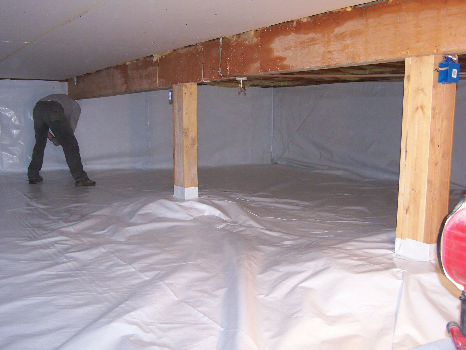 500sf Reinforced Vapor Barrier 4ft Encapsulation Pier Wrap Crawlspace