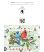 Happy Holidays Season Wish Greeting Card With Envelope - $9.74