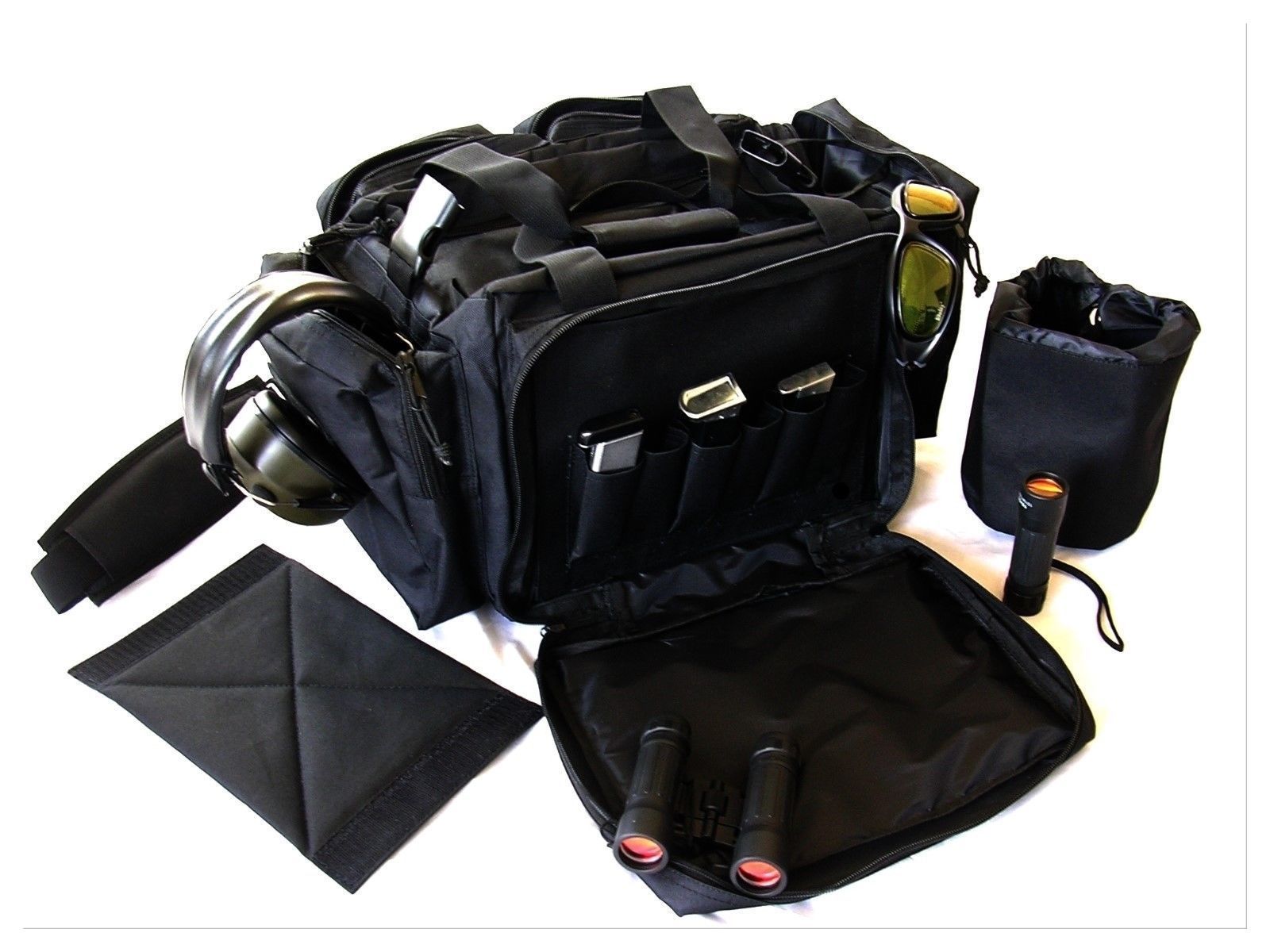 VISM Tactical Tablet MOLLE Pouch BLACK Range Bag Pistol Sleeve Insert MOLLE Pals