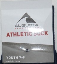 Augusta Sportswear Style 6027 Athletic Sock Youth 7 To 9 Navy Blue image 2
