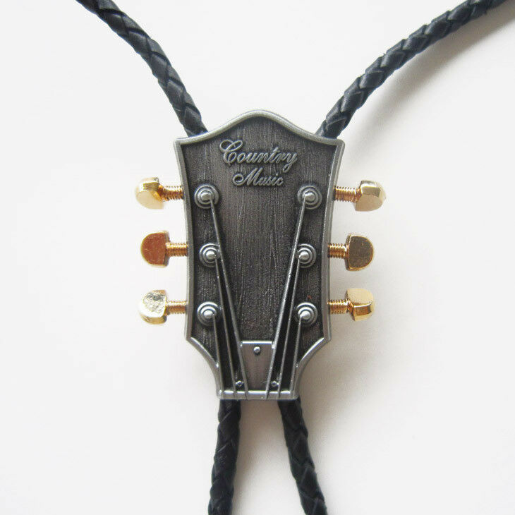 New Wedding Country Music Guitar Bolo Tie Leather Necklace also Stock in US