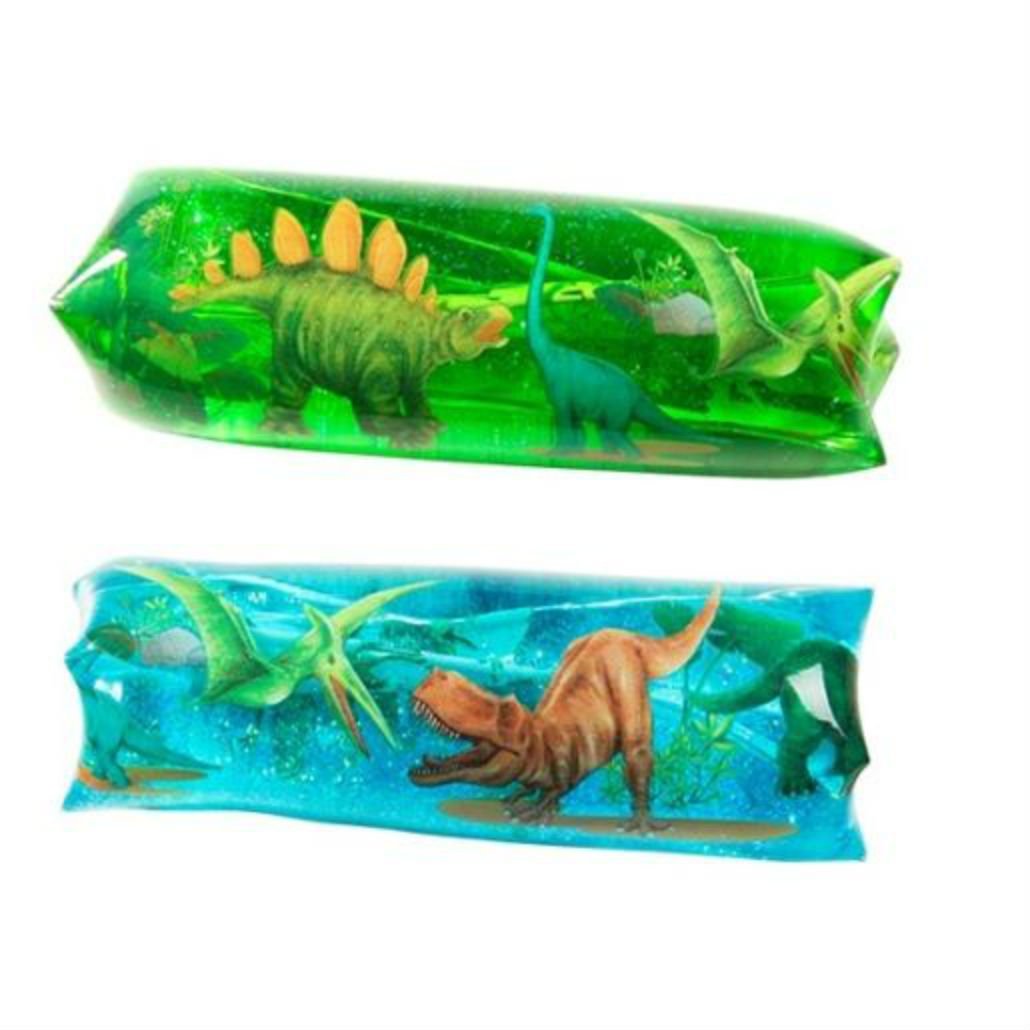 (2) Dinosaur Water Wigglers Squishy Tactile Fidget Toy Stress Relief Office Supplies