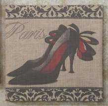 Stiletto Shoe Stretched Linen Print Wooden Frame 15.7" x 15.7" Woman 5 Choices image 4
