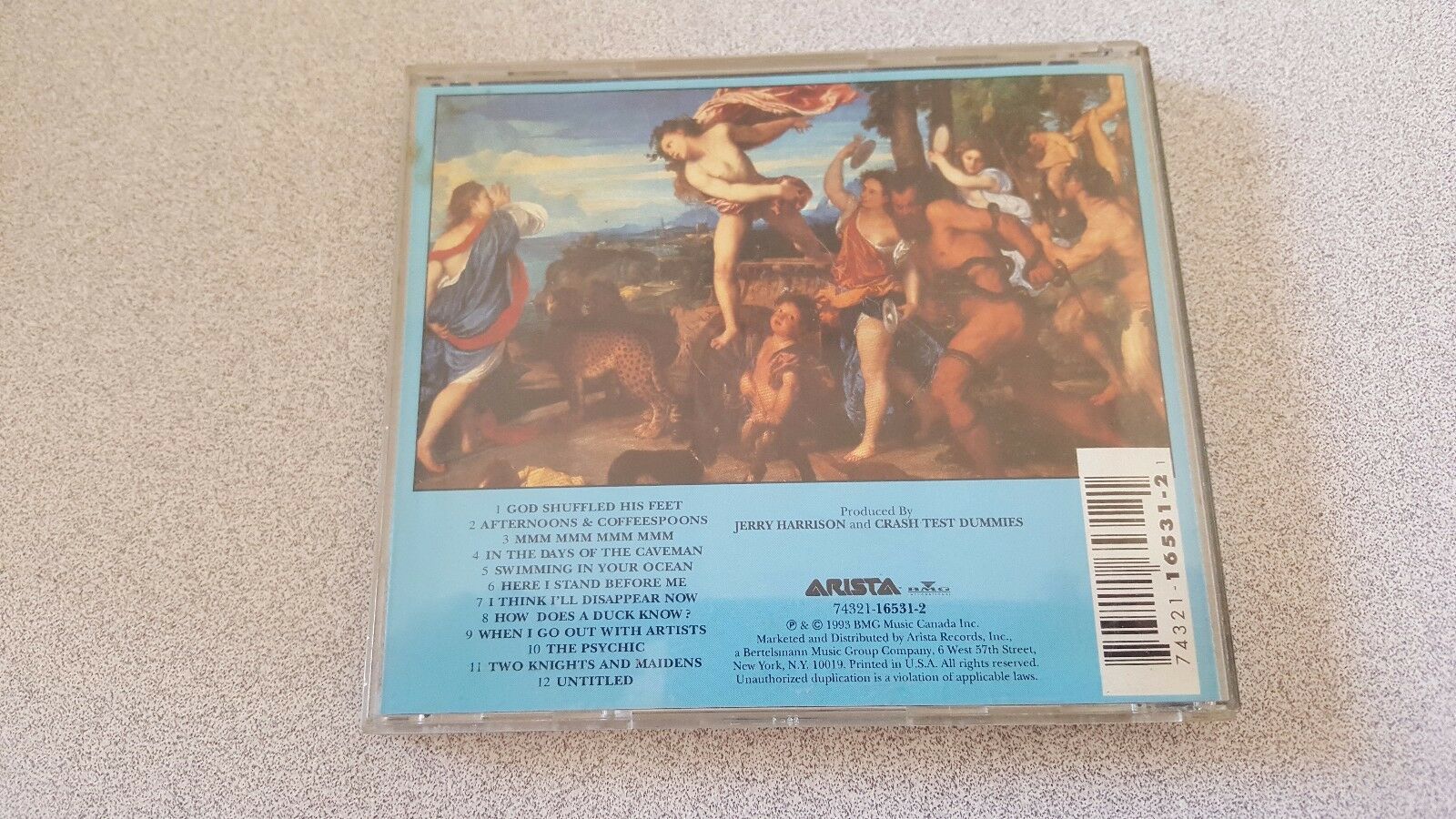 God Shuffled His Feet by Crash Test Dummies (CD, Oct1993, Arista) CDs