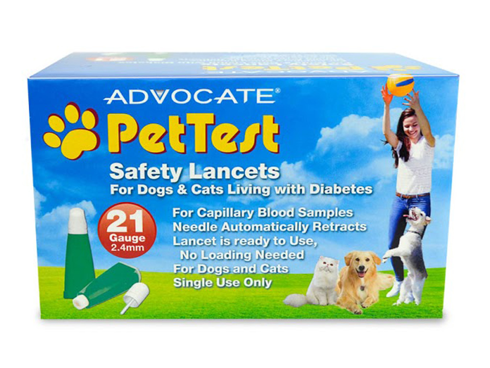 Advocate PetTest Safety Lancets for All Dogs and Cats, 21G x 2.4mm