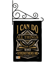 Who Strengthens Me Burlap - Impressions Decorative Metal Fansy Wall Bracket Gard - $33.97