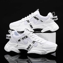 White/Black/Red Thick Bottom Mens Casual Shoes Men Sneakers Men Trend -Up   Whit - $104.50