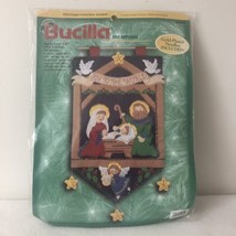 Bucilla Felt Applique Nativity Banner Kit 14.5 x 23 Christmas Wall Hangi... - $52.25