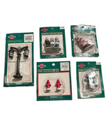 Lot of 6 Collection Christmas Village Figures and Accessories Lamp Post - $9.89