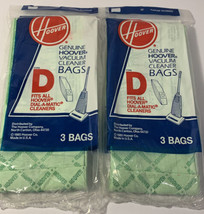 Genuine Hoover Type D Vacuum Cleaner Bags 4010005D (2) 3-packs NEW Sealed - $18.95