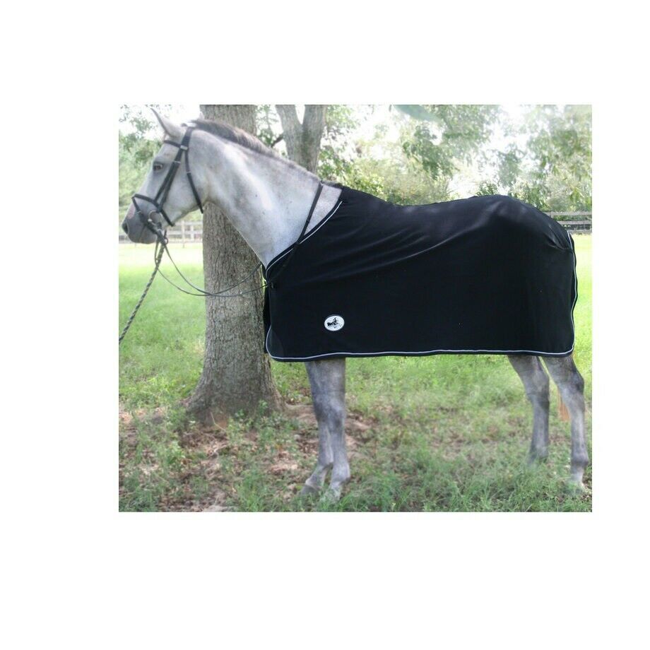 Elite Fleece Horse Cooler For Horses Medium Heavyweight Black 75 Inches
