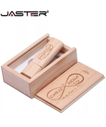 JASTER free Customized LOGO USB 2.0 Wooden bamboo usb with box usb flash... - $5.99+