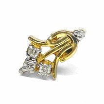 Women Natural Diamond Gold Hallmark Nose Piercing Pin Jewelry- Customize Rose, Y - $187.11