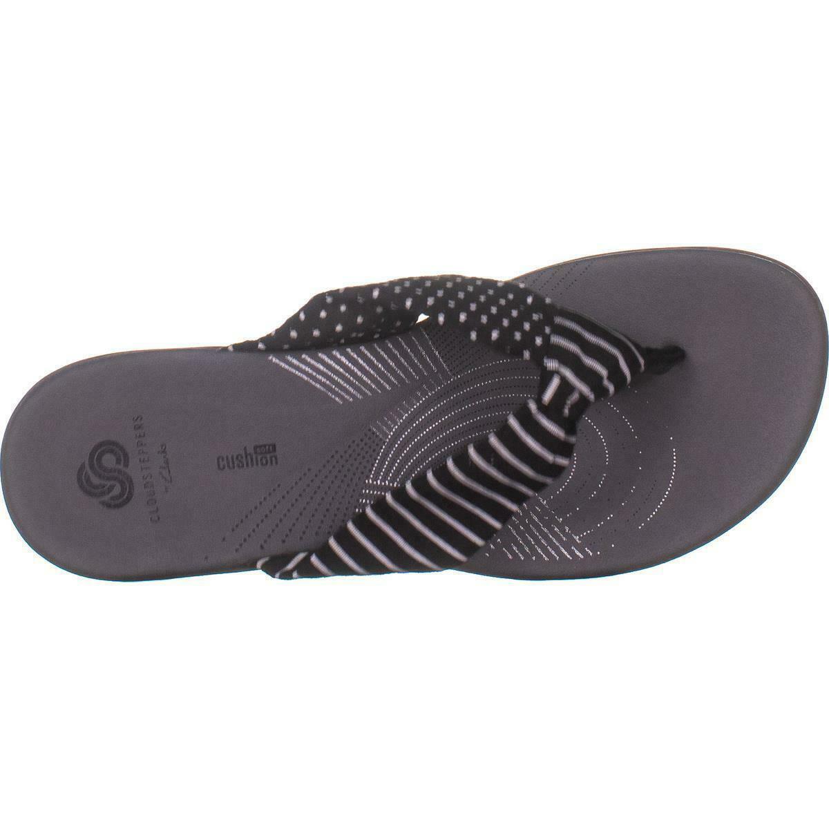 Clarks Arla Glison Flip-Flops 345, Black Print, 8 US / 39 EU - Occupational