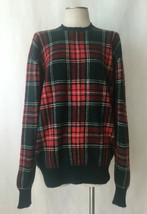 POLO Ralph Lauren 98% Cashmere, Green, Red Classic Plaid Sweater. Sz. 46 - $173.25