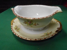 Great Meito China Handpainted ...Attached Gravy Boat - $11.49