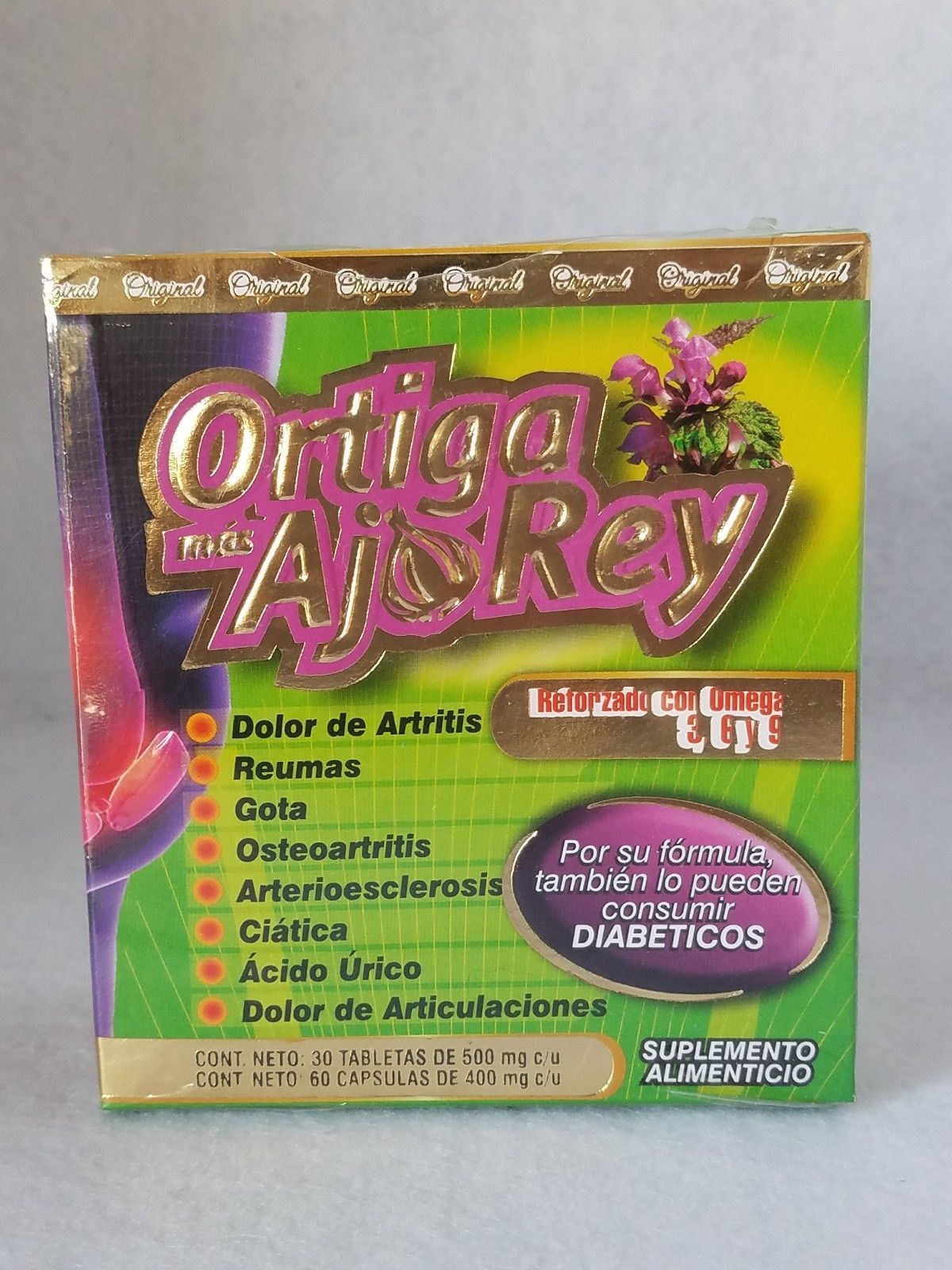 ortiga mas ajo rey with omega 3