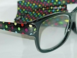 +1.50 Foster Grant Black Way Style Reading Glasses with Rainbow Dots Stems - $6.80