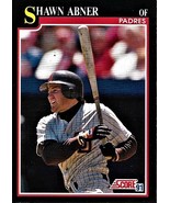 1991 Score Baseball Card, #261, Shawn Abner, San Diego Padres - $0.99