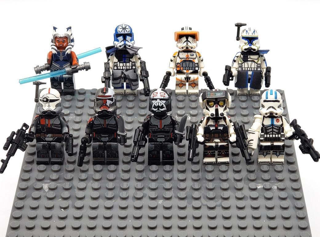 9pcs Star Wars Ahsoka Clone Force 99 Commander Cody Rex Jesse Echo Minifigures