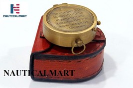 NauticalMart Thoreau's Go Confidently Quote Engraved Compass with Leather case