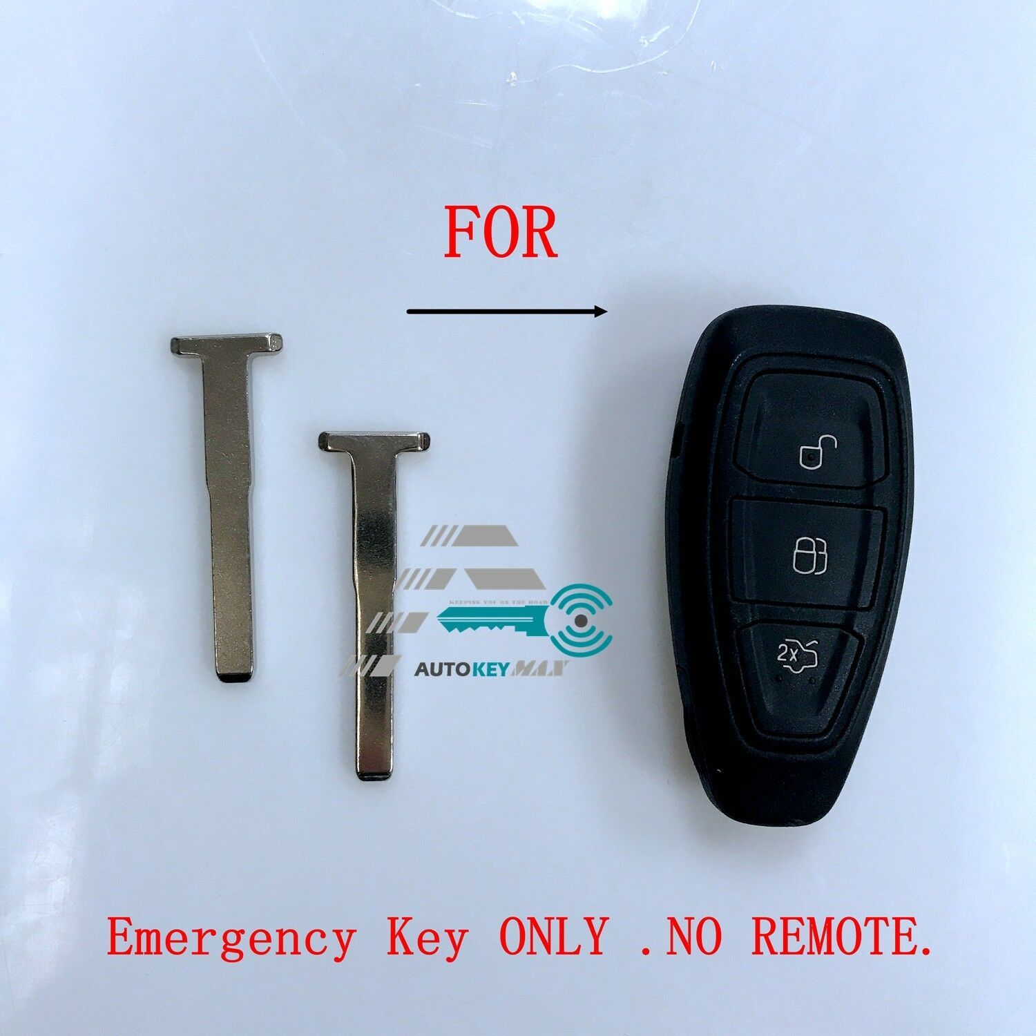 2 New Peps Smart Prox Insert Remote Emergency Key Blade Blank Uncut For Ford