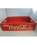 Coca-Cola Wooden Crate Case Red Drink Coca-Cola Logo Retro Reproduction - $29.45