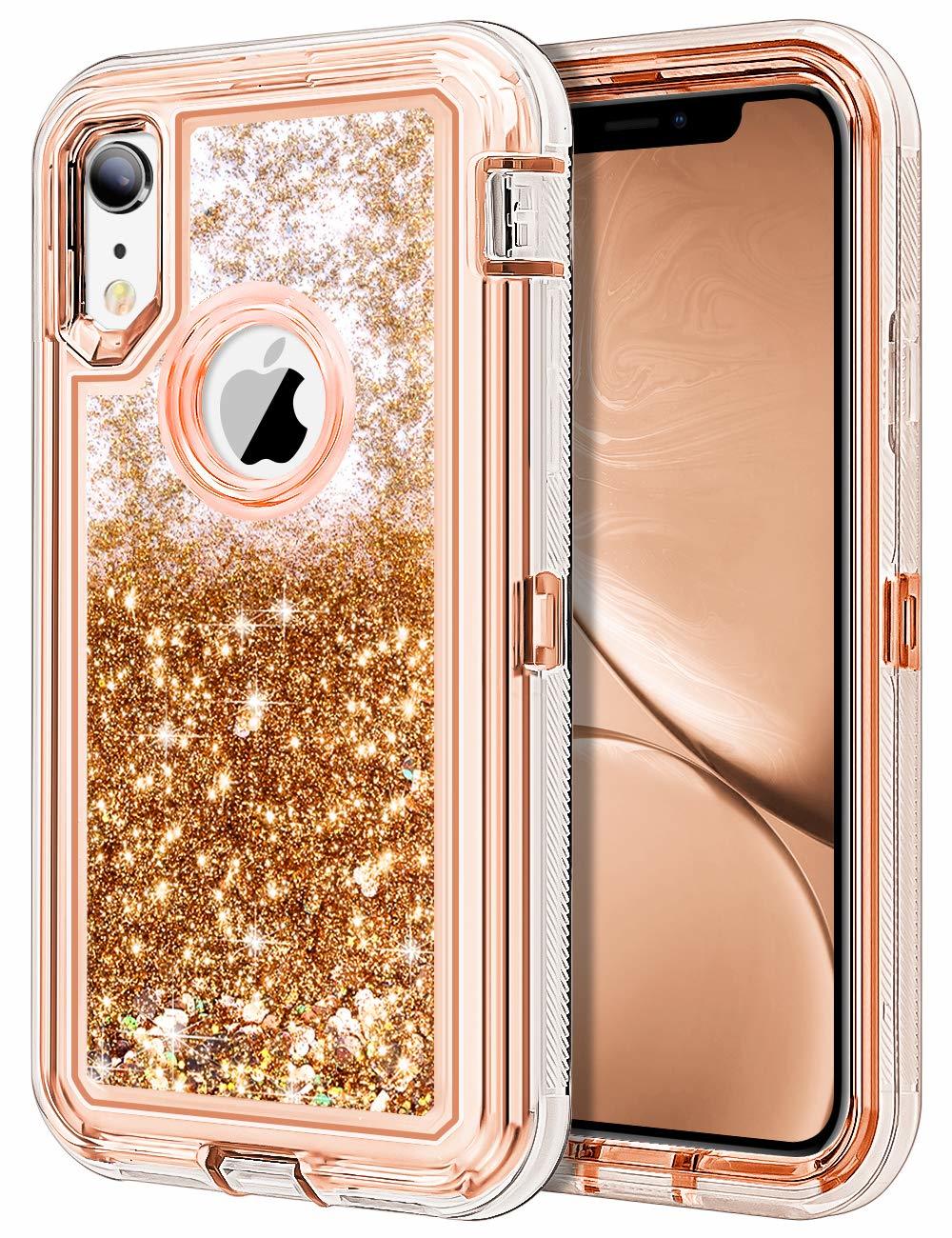 JAKPAK Case for iPhone XR Case Glitter Bling Sparkle for Girls Woman