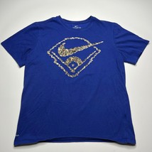 Mens Nike Dri Fit T Shirt Adult Medium Athletic Baseball Diamond Sunflow... - $18.64