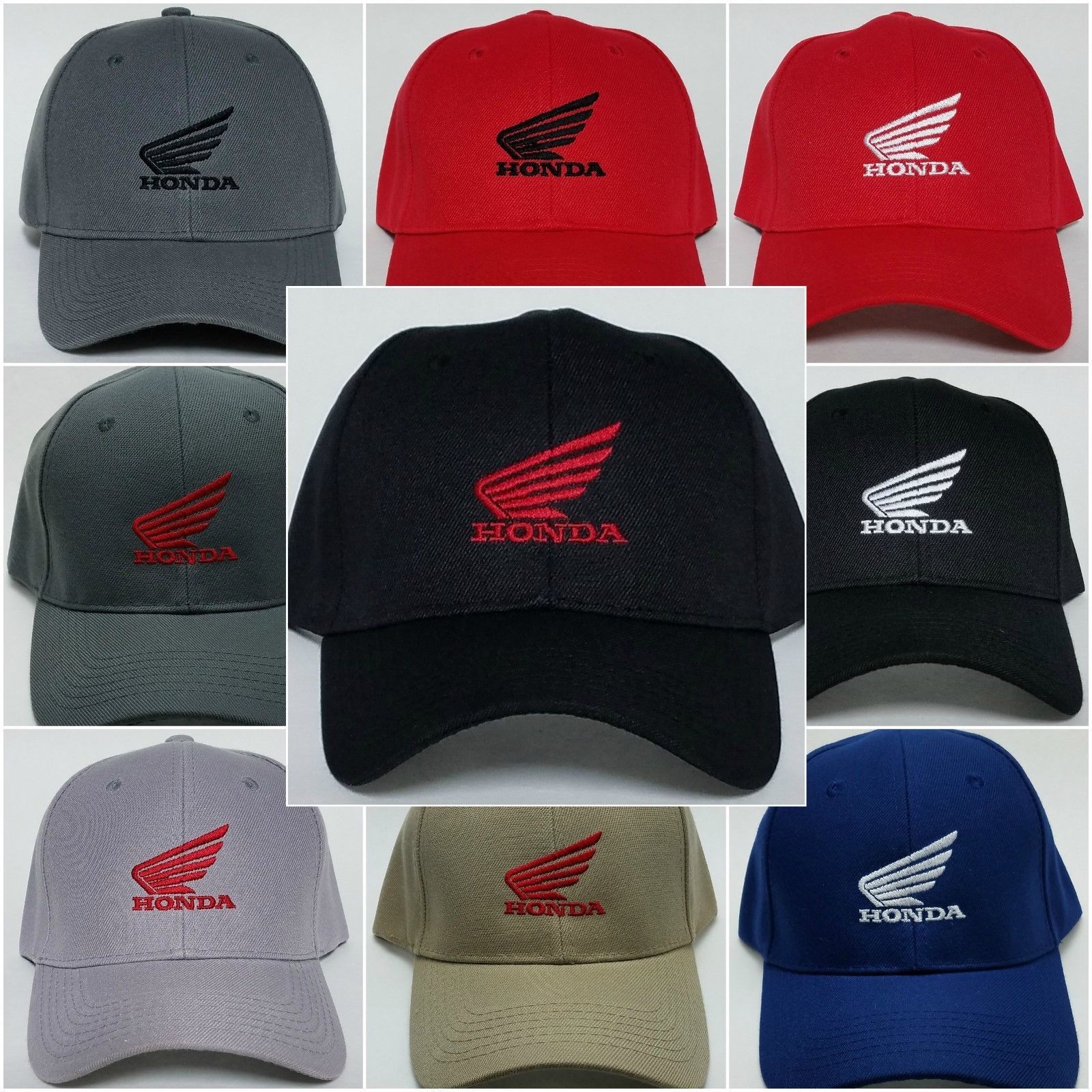 Honda Motorcycle Embroidered Baseball Hat Cap Adjustable Strap Honda MC