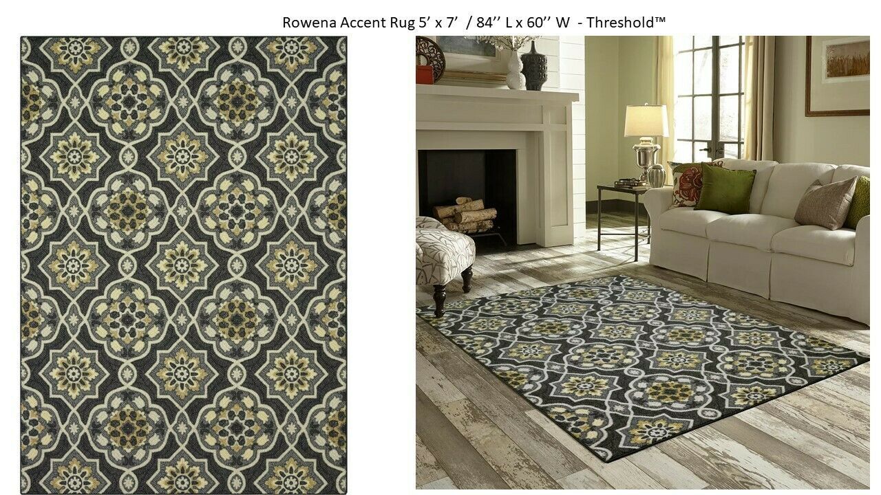 Rowena Accent Rug 5’ x 7’ / 84’’ L x 60’’ W Threshold™ Brand New & Open
