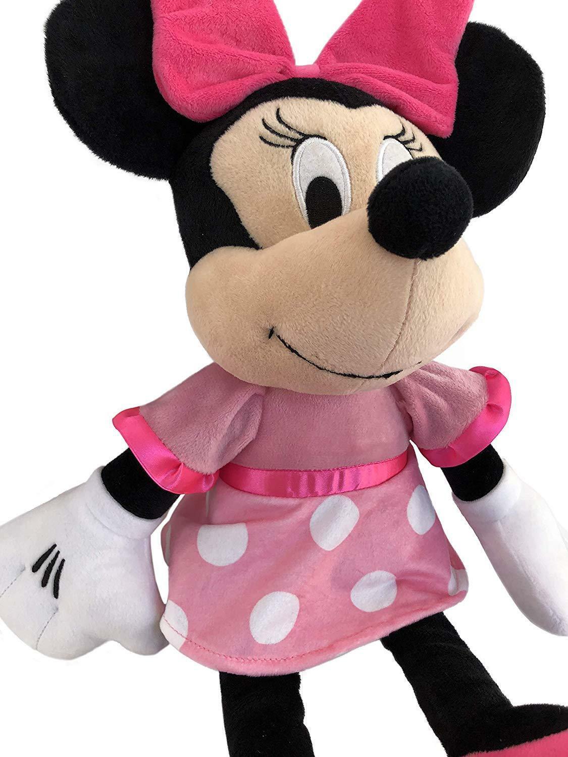 PINK DRESS DOLL FIGURE STUFFED TOY DISNEY 18/" NWT MINNIE MOUSE PLUSH BACKPACK