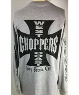 Jesse Who? West Coast Choppers Iron Cross Cotton Lg Sleeves Gray Men&#39;s T... - $59.99