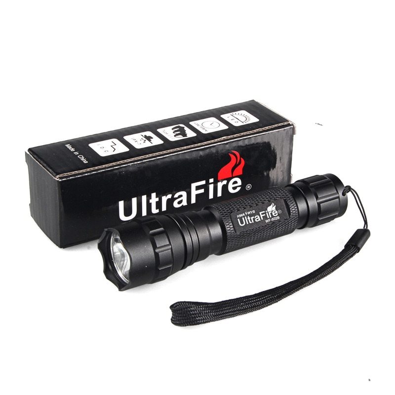 UltraFire WF-501B CREE XM-L2 LED 18650 flashlight outdoor lighting  switch L2 fl