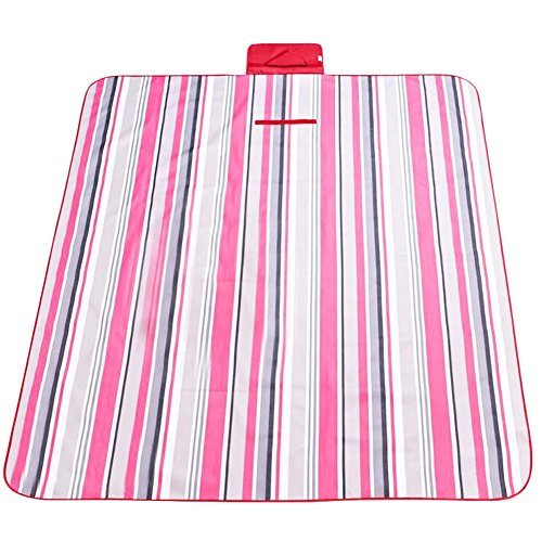 George Jimmy Stripe Waterproof Picnic Mat Beach Cushion Red Yoga Mat Baby Cushio