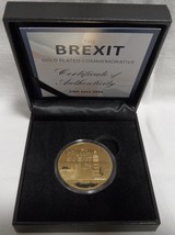 2016 The Brexit 24 carat Gold Plated Commemorative Coin Art Round Proof ... - $57.20