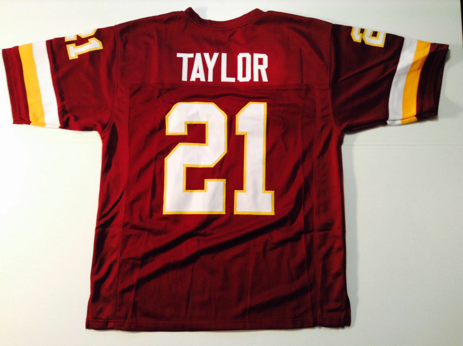 UNSIGNED CUSTOM Sewn Stitched Sean Taylor Burgundy Jersey - M, L, XL ...