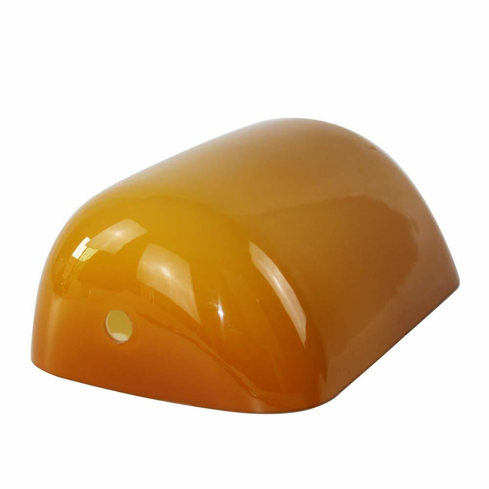 Newrays Glass Bankers Lamp Shade Cover Replacement,L8.85 W5.3 Amber Shades