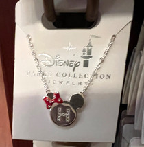 Disney Parks Minnie Mouse Icon Initial Letter H Silver Color Necklace Child Size