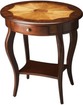 Side Table Plantation Cherry Distressed Brass-Plated Maple - $889.00