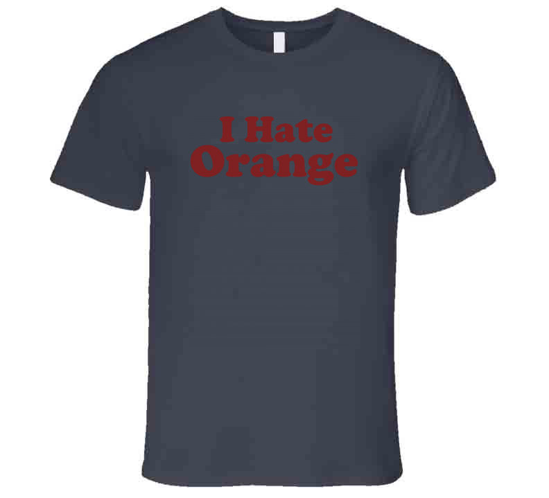 I Hate Orange Football Horns Down T Shirt - T-Shirts