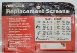 Fireplace 2418 Replacement Screens Heavy Gauge Steel Woven Wire Mesh Black 1 Set image 3